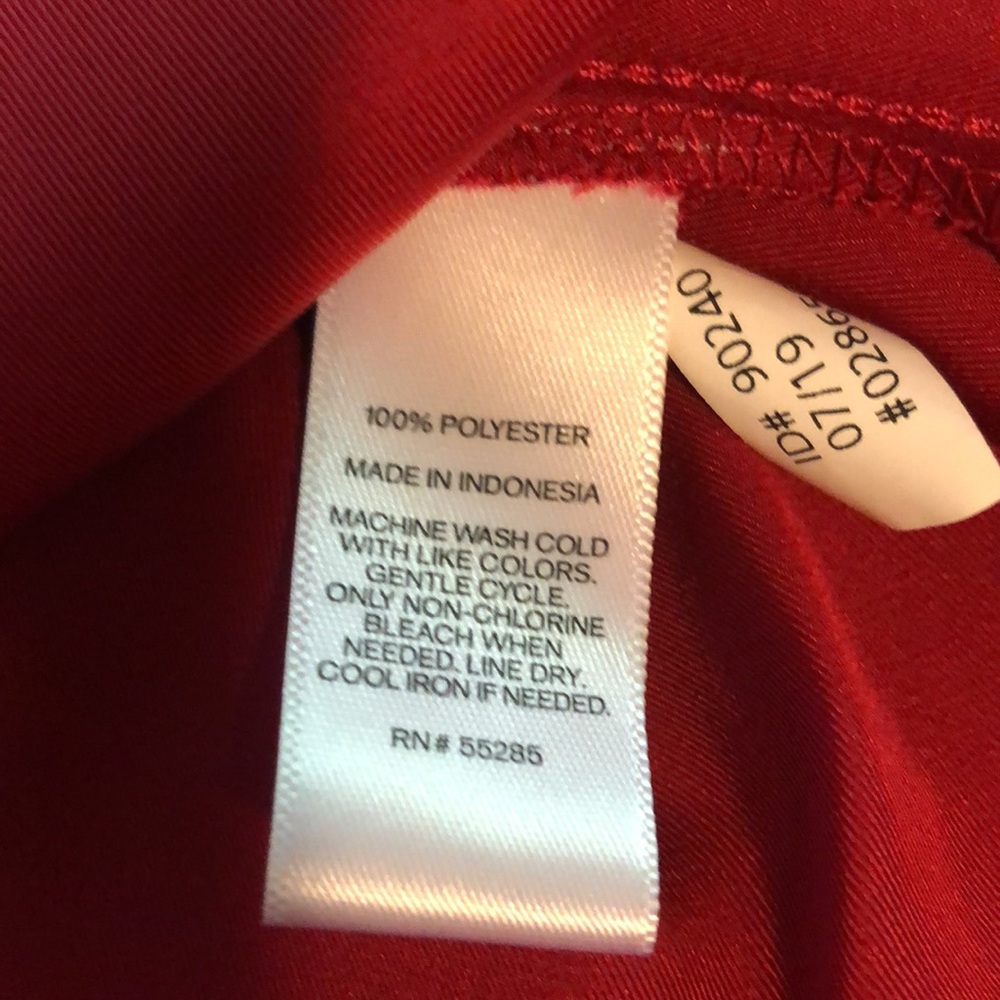 Express Red Long-Sleeve Blouse - Picture 7 of 7